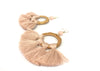 Wicker Tassel Earrings (Blush)