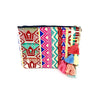 Woven Geometric Clutch (Pink/Red/Green)