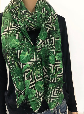 Botanical print scarf