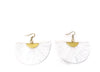 Fan Tassel Earrings (White)