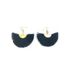 Fan Tassel Earrings (Black)